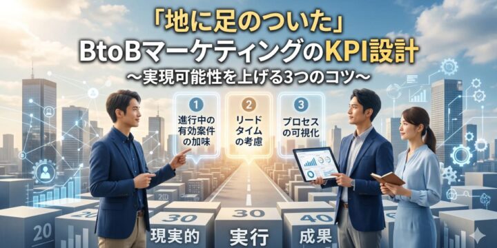 「地に足のついた」BtoBマーケティングのKPI設計～実現可能性を上げる3つのコツ～