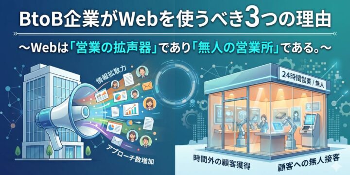BtoB企業がWebを使うべき3つの理由～Webは「営業の拡声器」であり「無人の営業所」である。～