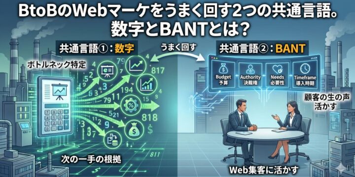 BtoBのWebマーケをうまく回す2つの共通言語。数字とBANTとは？